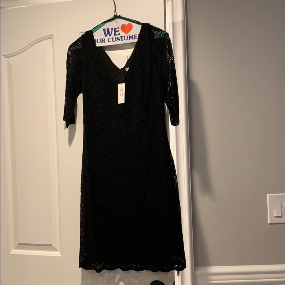 Banana republic black lace dress